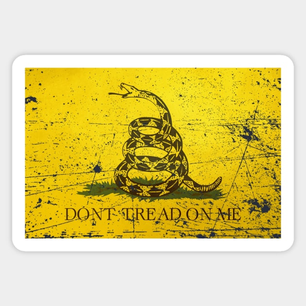 Dont Tread On Me - Vintage Sticker by The Libertarian Frontier 